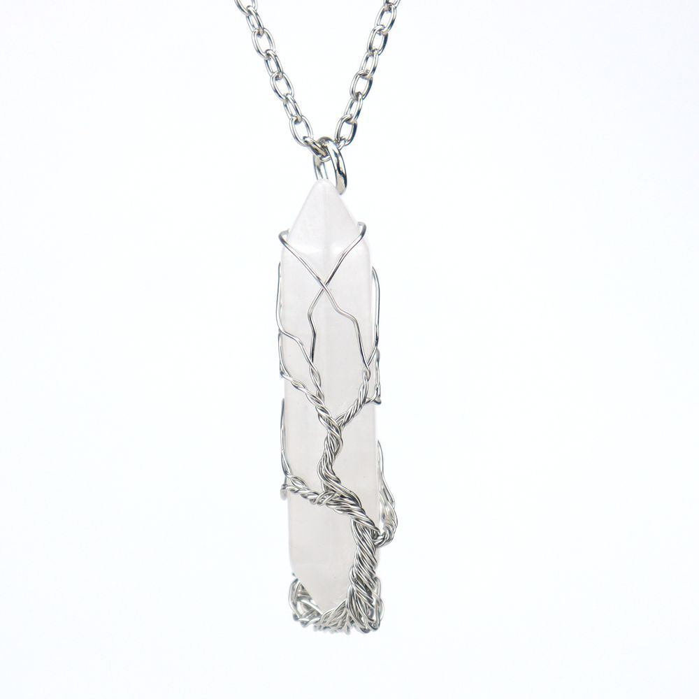 Wholesale Hand-wound Tree of Life Crystal Hexagonal Necklace